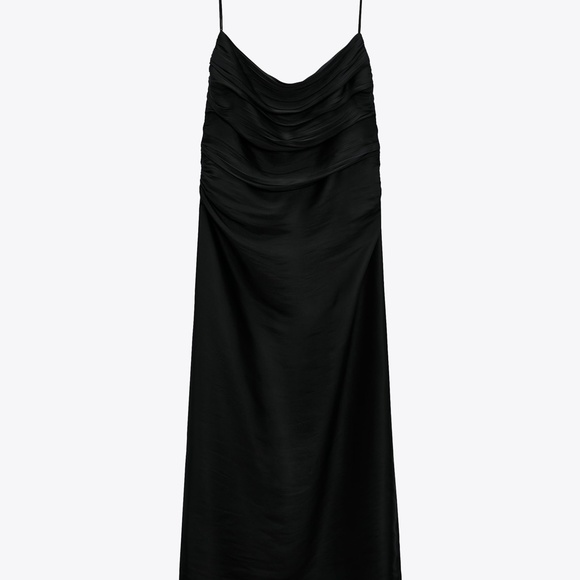 NWT - Zara Draped Midi Dress, L - Picture 6 of 8